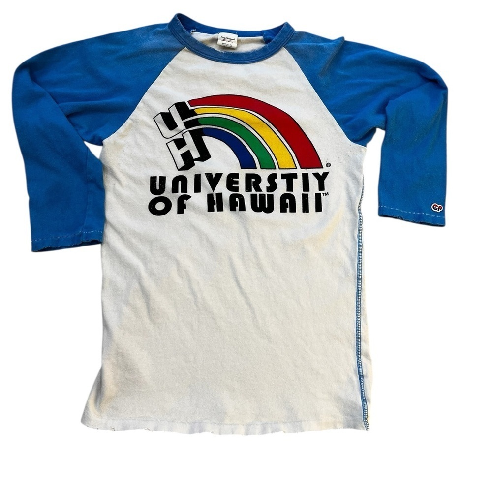 Chip & Pepper University of Hawaii Raglan Shirt - Blue and White-L